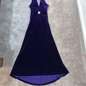 Jessica Howard Velvet Purple Gown